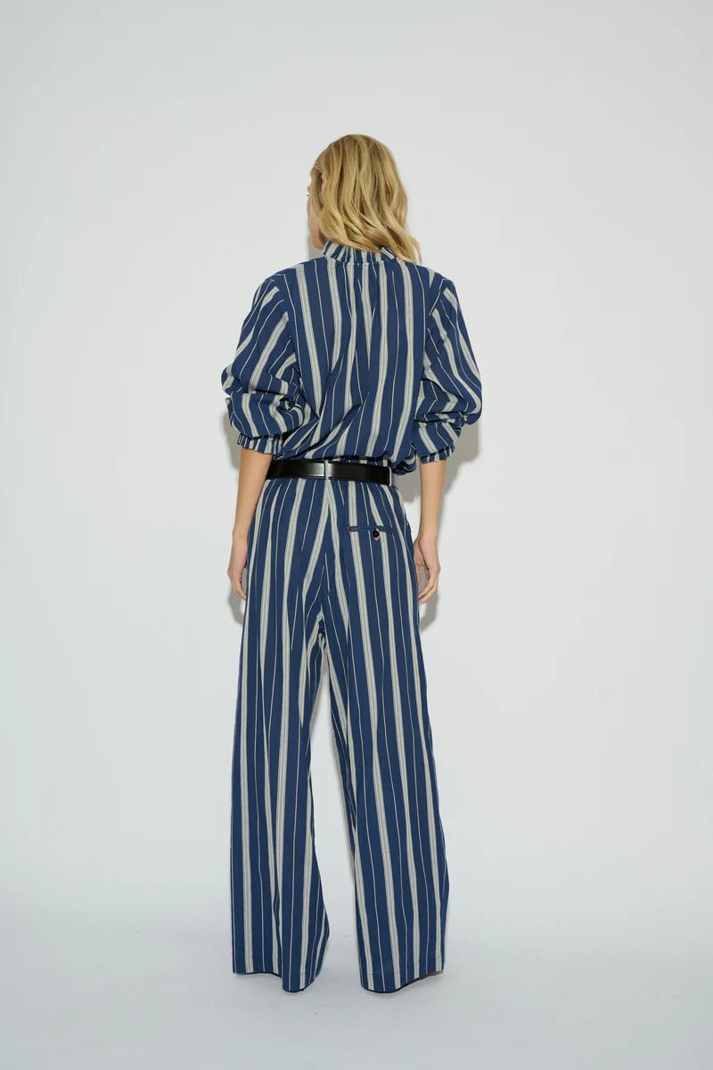 Pantalón Almu Stripe Azul Marino - OLIVIA BRUTUS