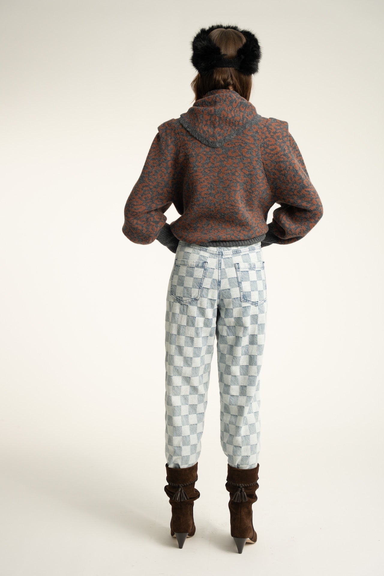 Pantalón de cuadros vaqueros - OLIVIA BRUTUS