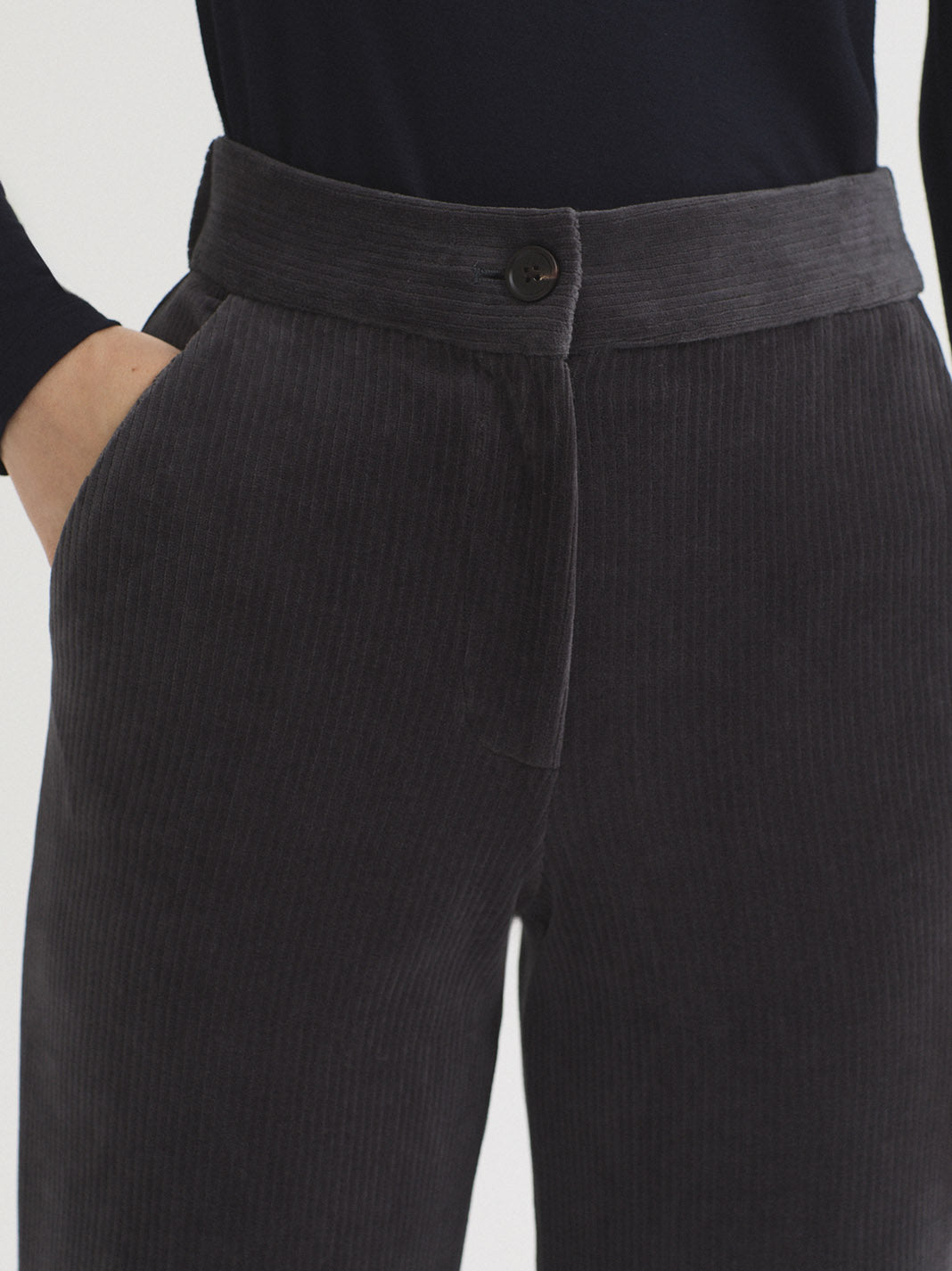 Pantalón elástico de pana con bolsillo - OLIVIA BRUTUS