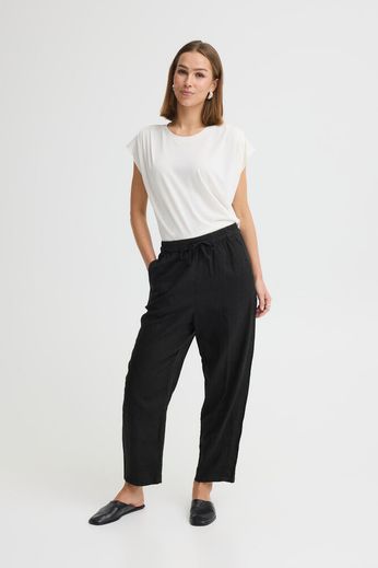 Pantalón Ihlinno Pa Barrel Negro - OLIVIA BRUTUS