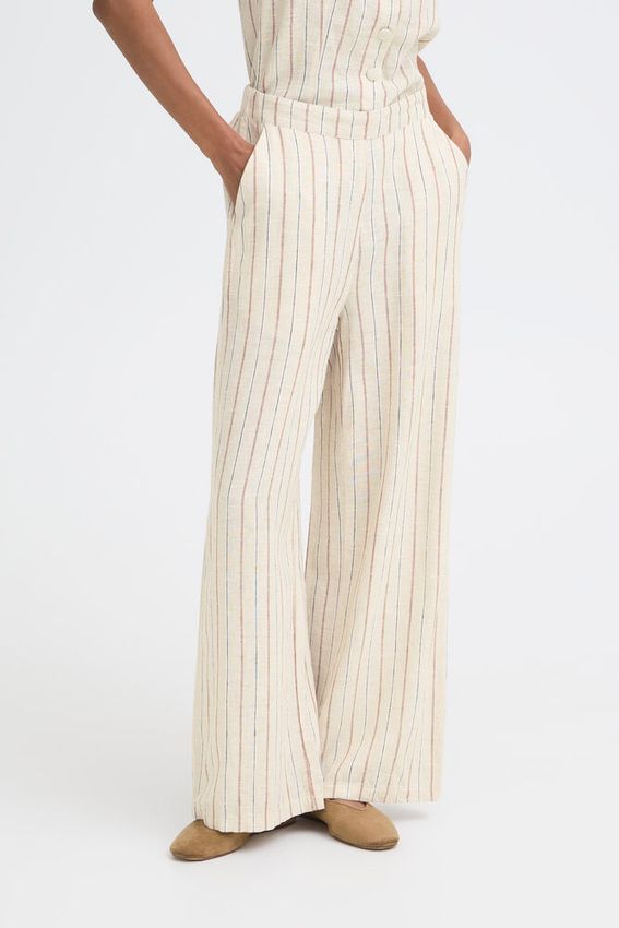 Pantalón Ihlinno Pa4 Rayas Marrón - OLIVIA BRUTUS