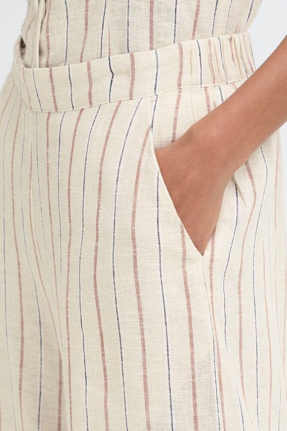 Pantalón Ihlinno Pa4 Rayas Marrón - OLIVIA BRUTUS