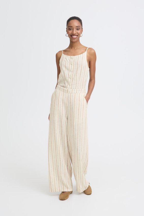 Pantalón Ihlinno Pa4 Rayas Marrón - OLIVIA BRUTUS