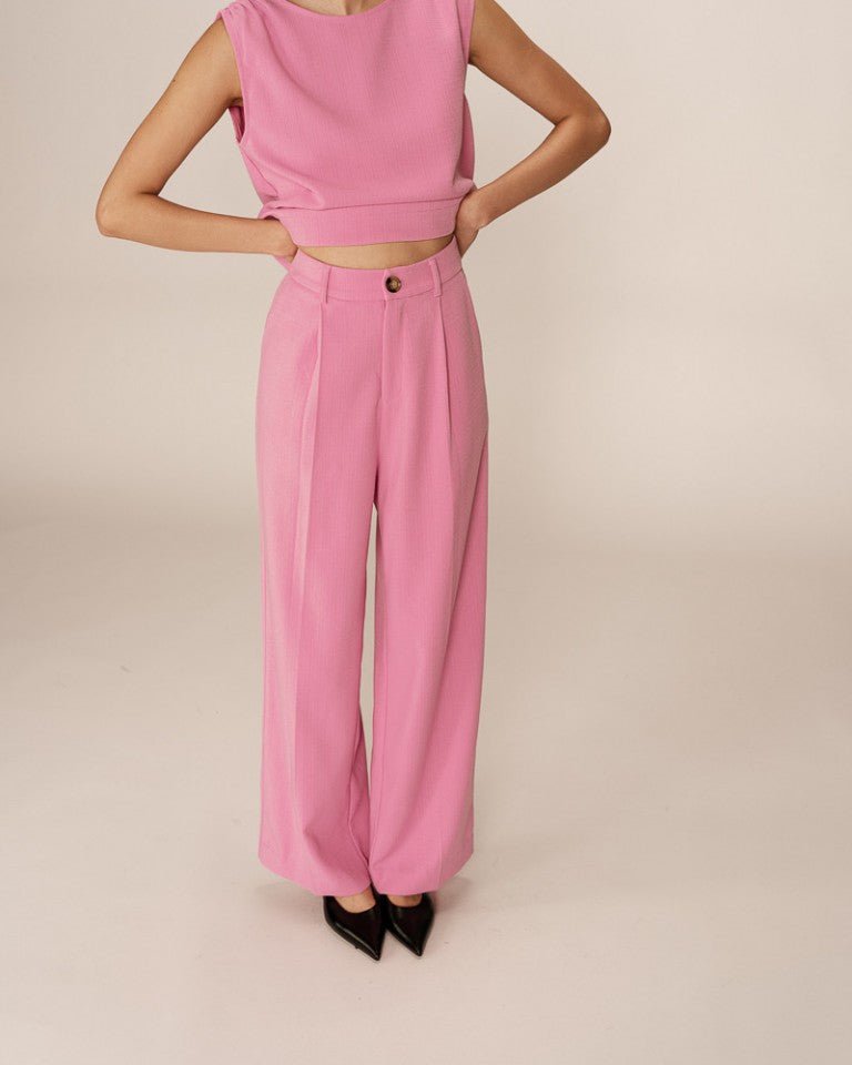 Pantalón Traje PIERRE Rosa - OLIVIA BRUTUS