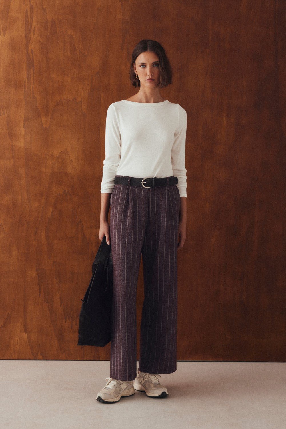Pantalón Valnero de pinzas a rayas - OLIVIA BRUTUS