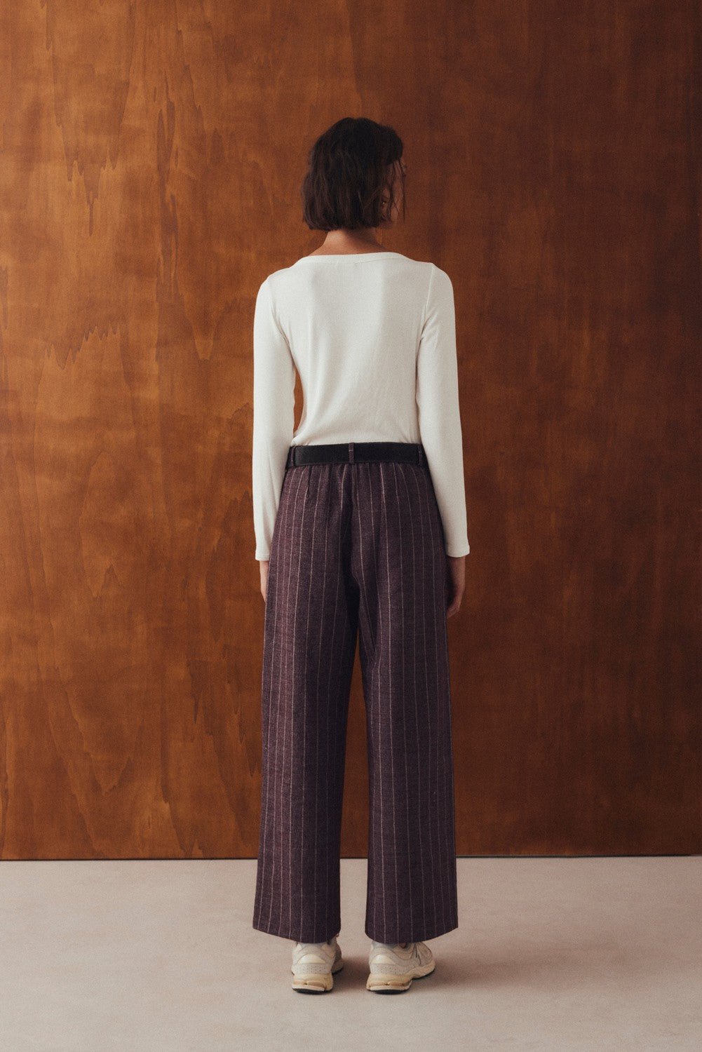 Pantalón Valnero de pinzas a rayas - OLIVIA BRUTUS