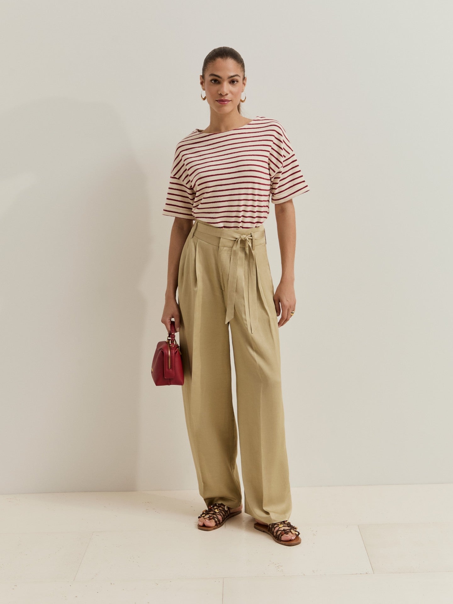 Pantalones de pierna ancha Beige LP007571.049 - OLIVIA BRUTUS