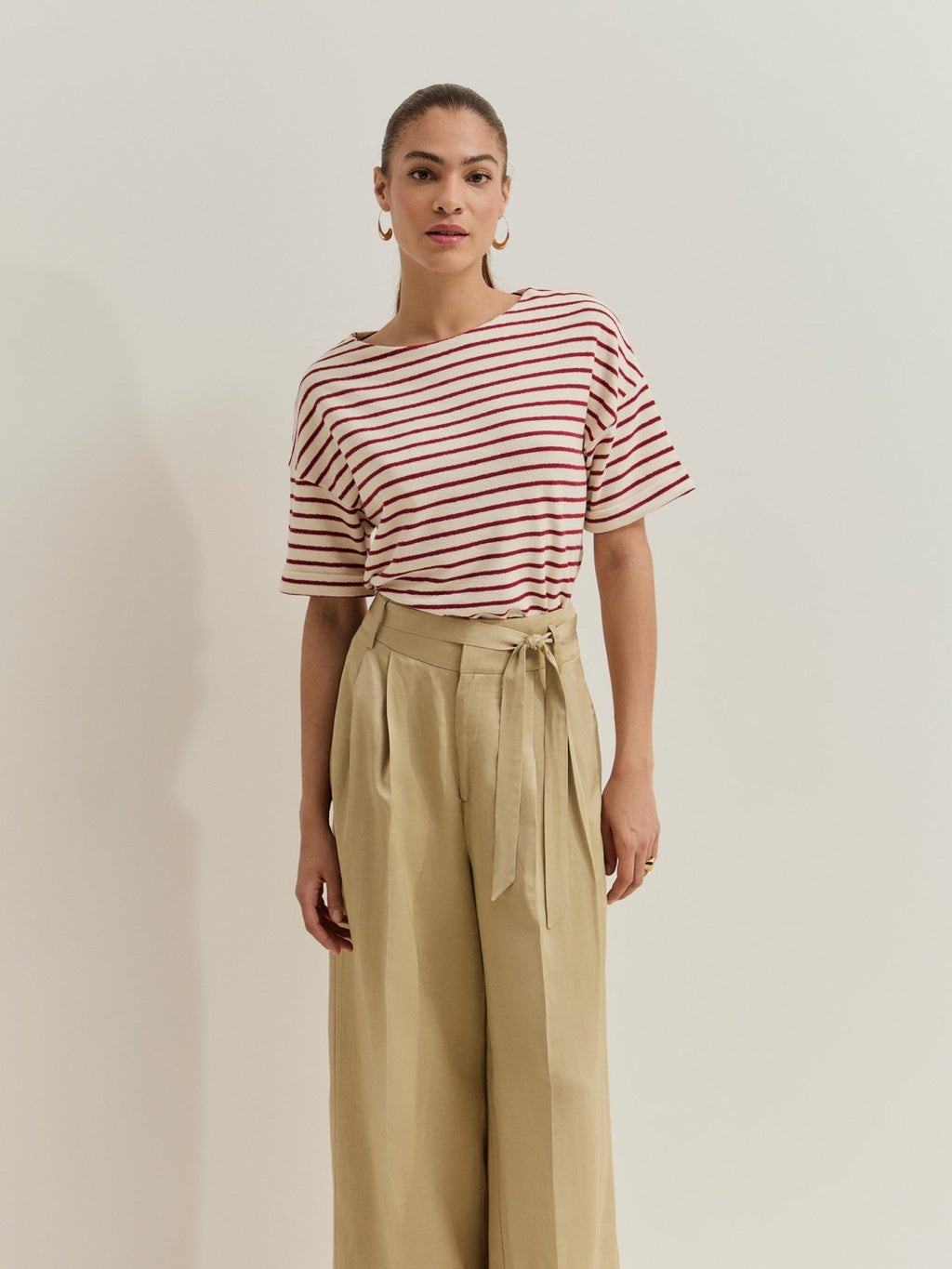 Pantalones de pierna ancha Beige LP007571.049 - OLIVIA BRUTUS