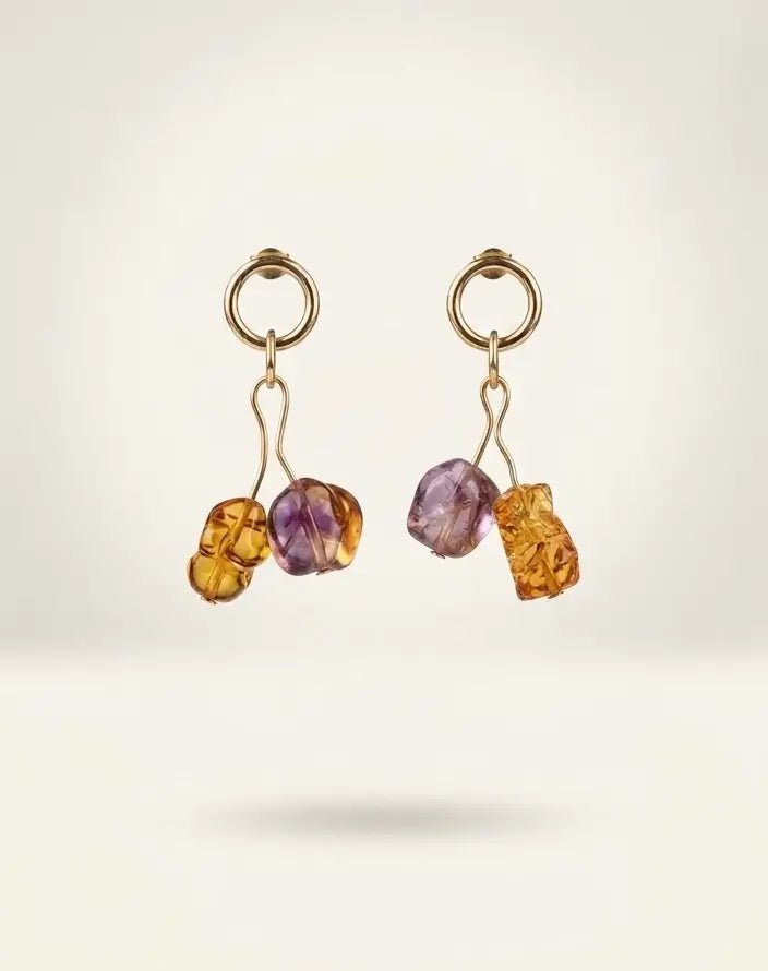Pendientes Onirica Flora Ámbar Flora Onifp1 - OLIVIA BRUTUS
