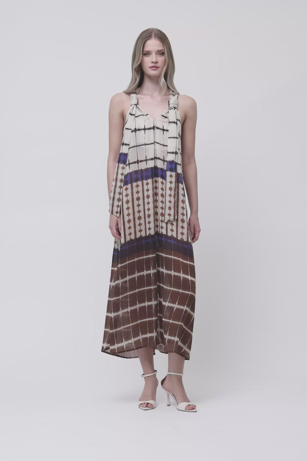 Tie Dye Print Dress M003 M2473A