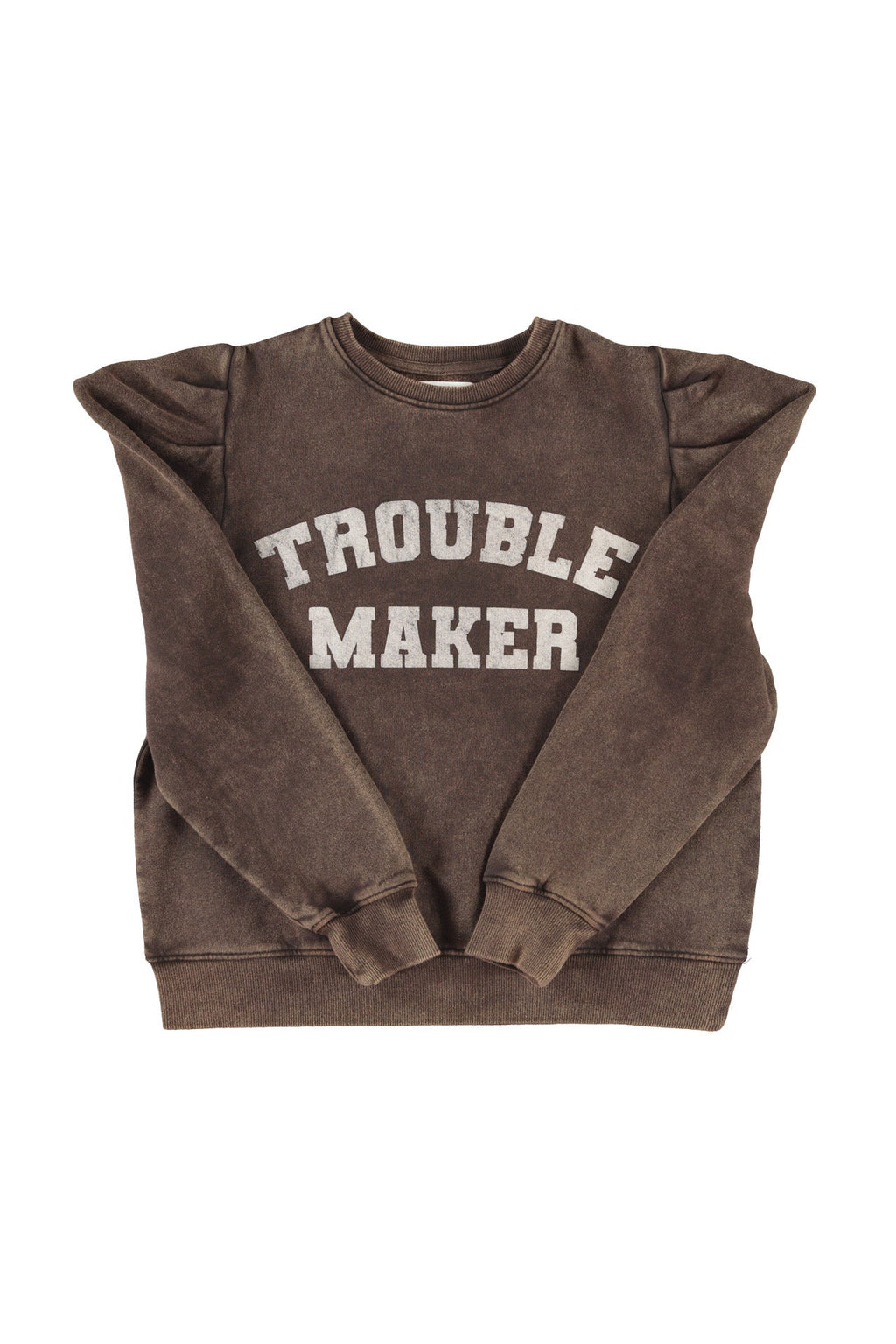 Sudadera mangas abullonadas Trouble Maker - OLIVIA BRUTUS