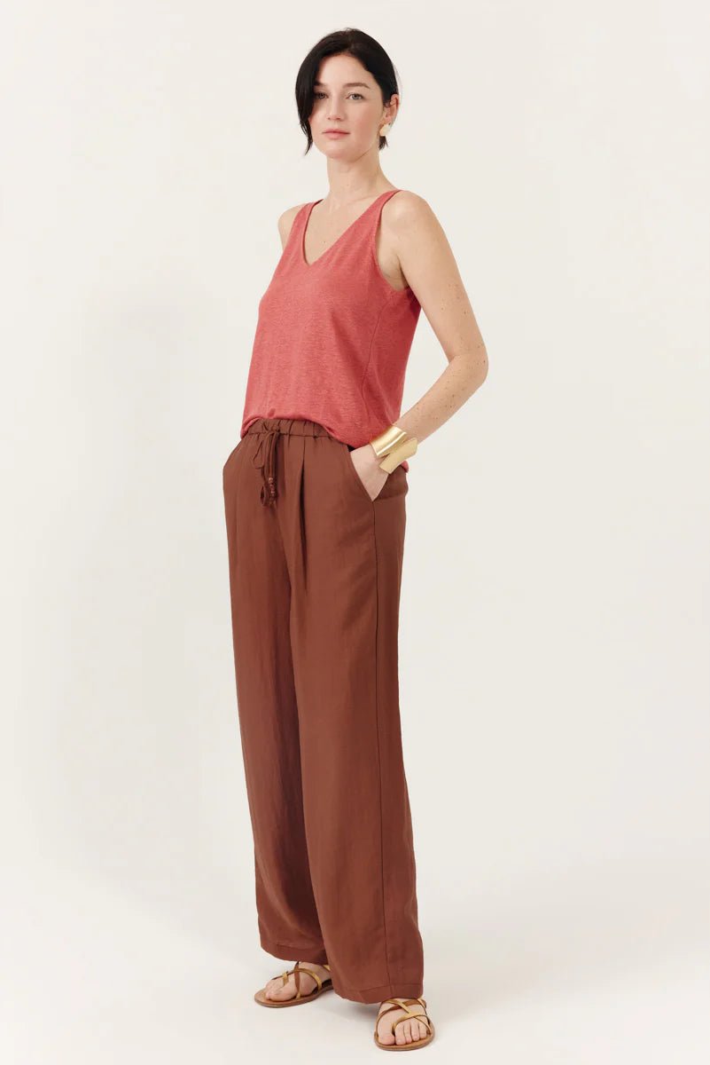 Top Olviane Terracota Lino - OLIVIA BRUTUS