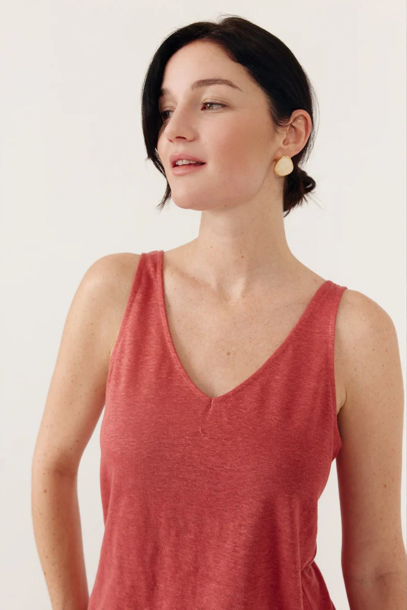 Top Olviane Terracota Lino - OLIVIA BRUTUS