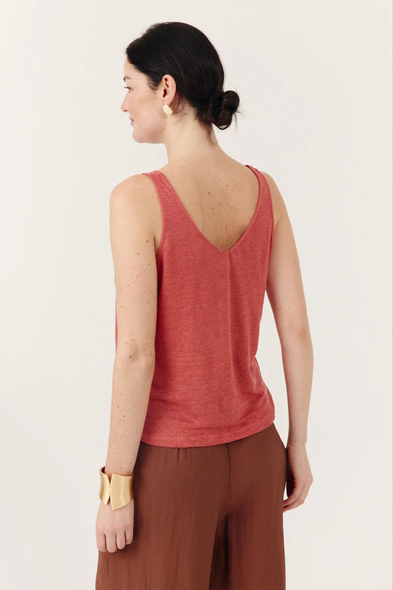 Top Olviane Terracota Lino - OLIVIA BRUTUS