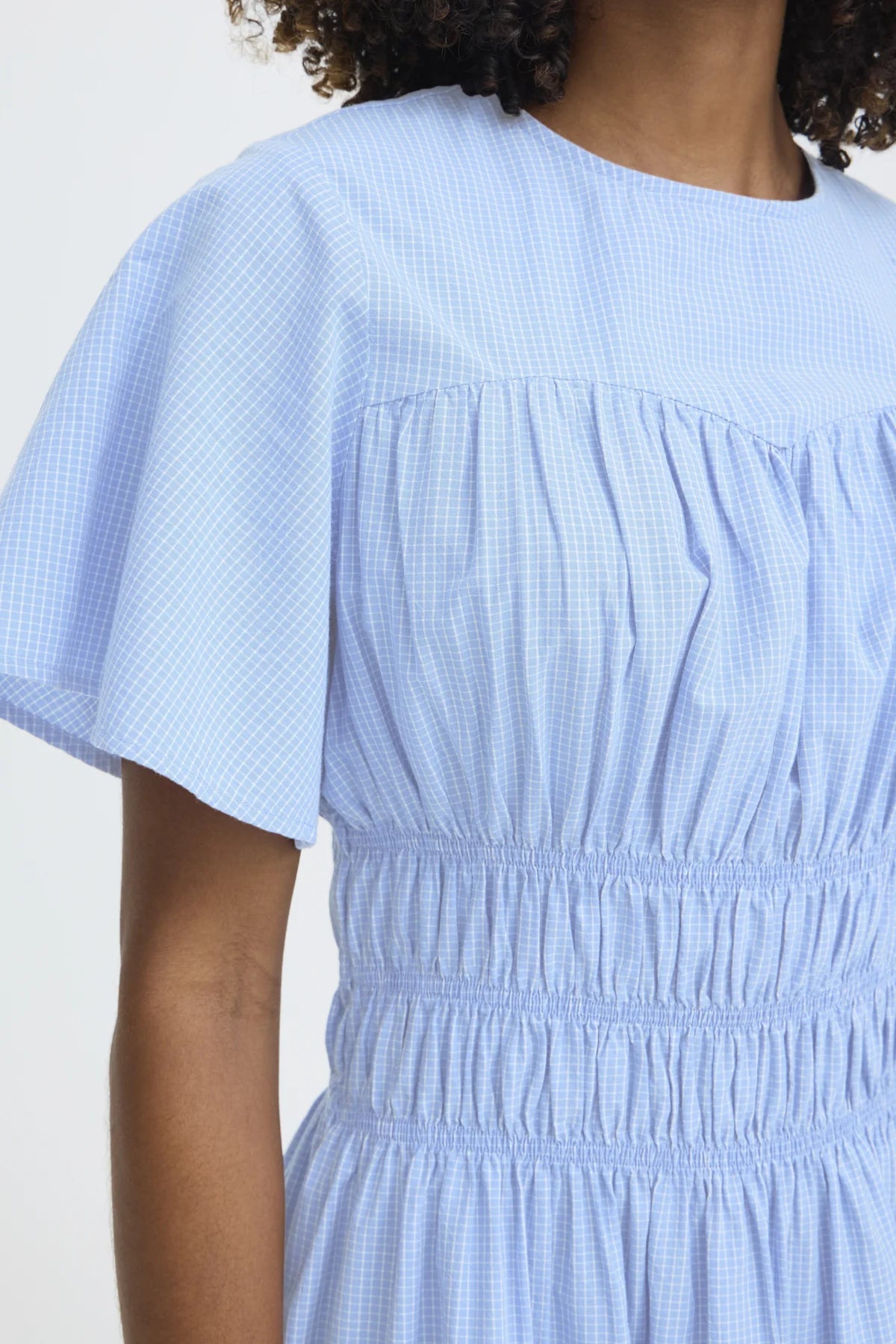 Vestido Ihgwenda Dr Cuadro Azul/Blanco - OLIVIA BRUTUS