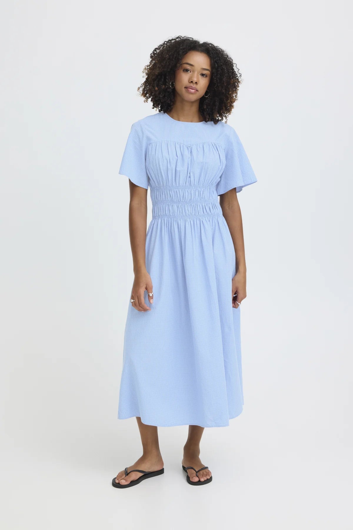 Vestido Ihgwenda Dr Cuadro Azul/Blanco - OLIVIA BRUTUS