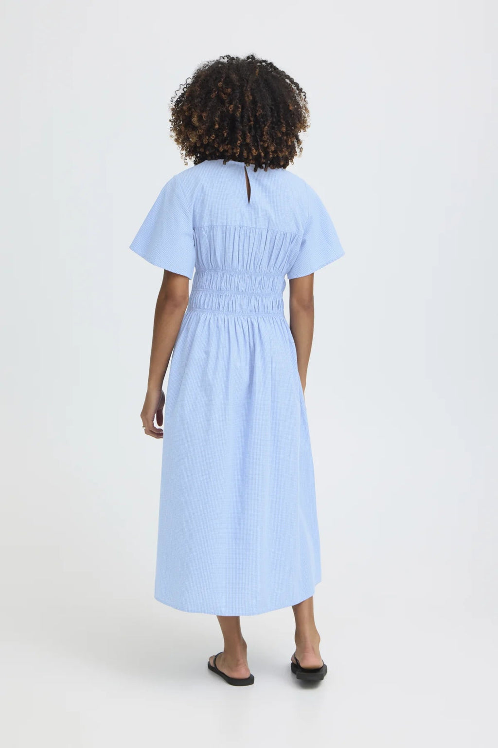 Vestido Ihgwenda Dr Cuadro Azul/Blanco - OLIVIA BRUTUS
