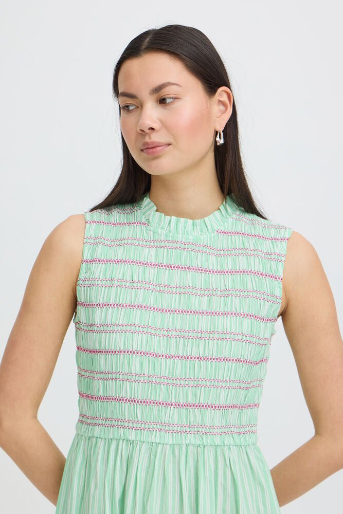 Vestido IHLOCY Rayas Verdes - OLIVIA BRUTUS