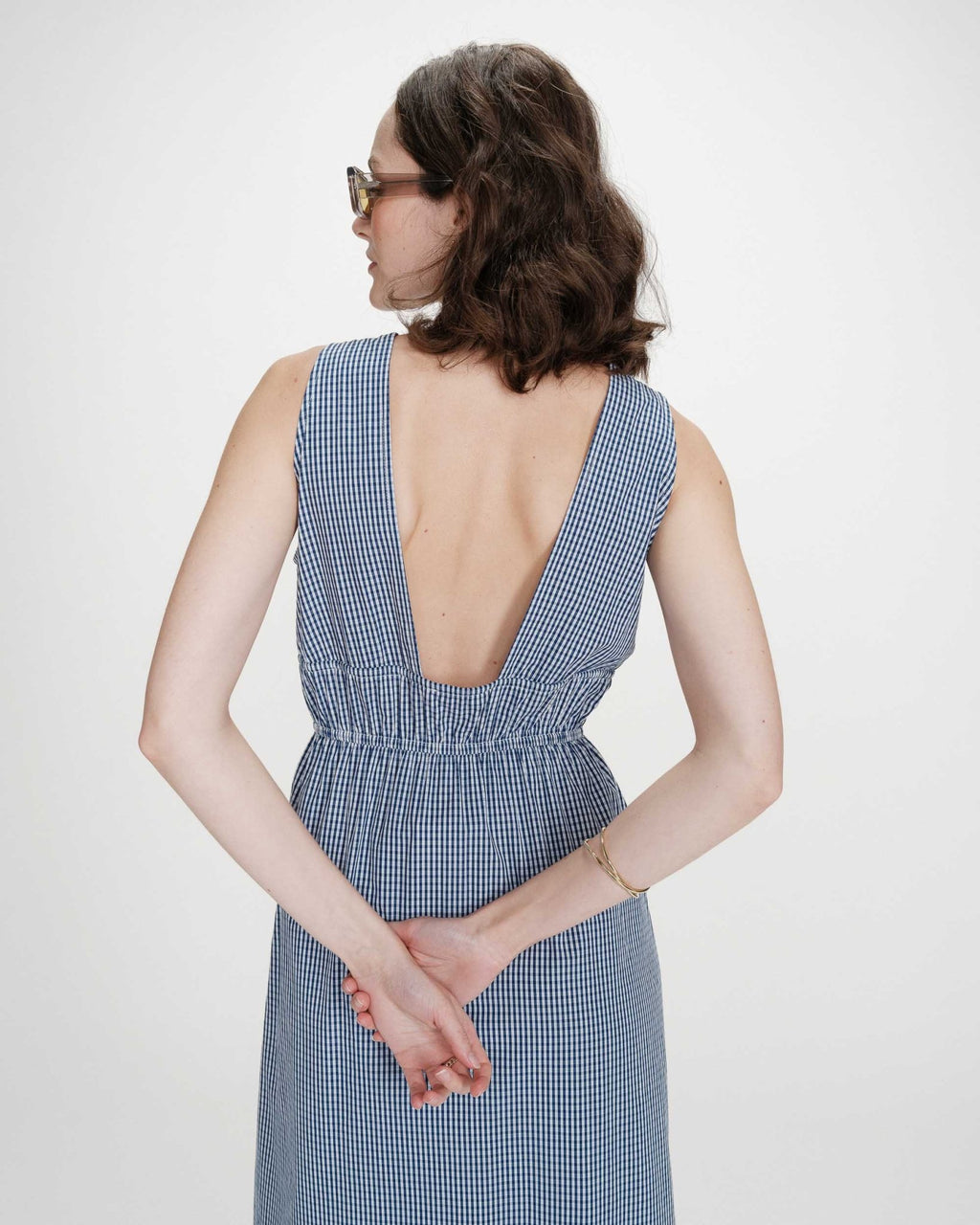 Vestido Midi Velmira Marino - OLIVIA BRUTUS