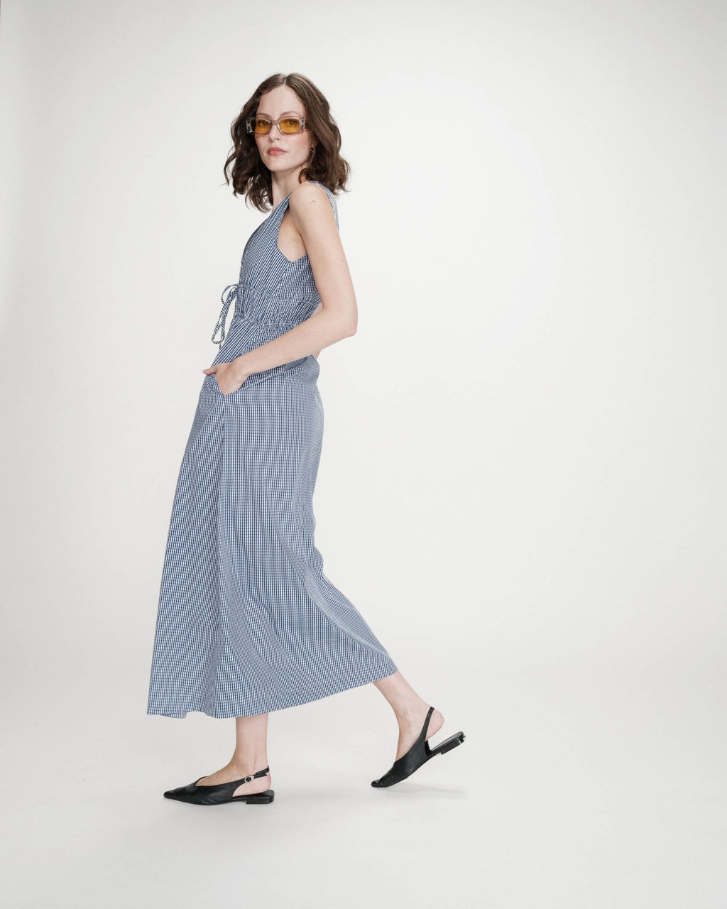 Vestido Midi Velmira Marino - OLIVIA BRUTUS
