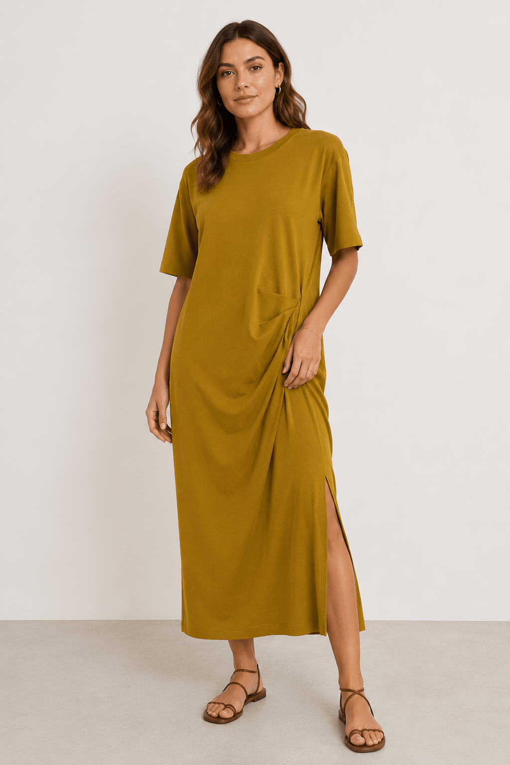 Vestido Verde Caqui Angela - OLIVIA BRUTUS