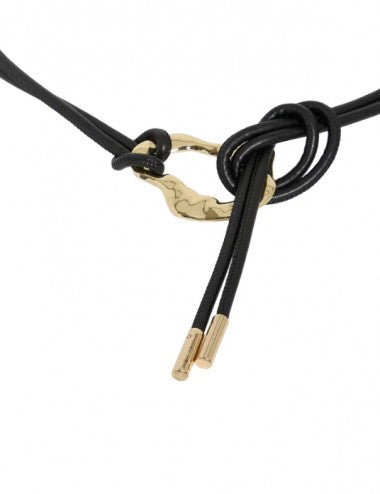 Cinturón Vihayley Anudado Negro Detalle Dorado